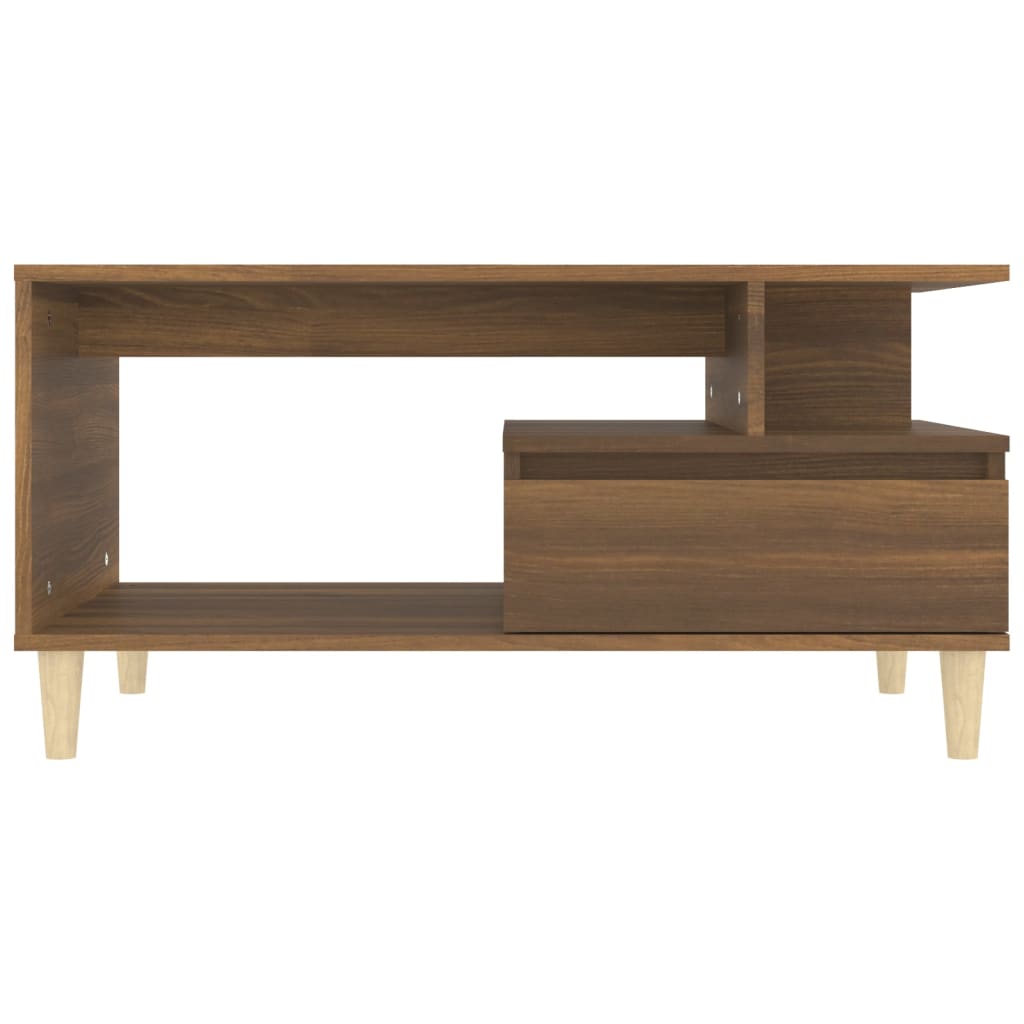Coffee Table, Brown Oak 90x49x45 Cm, Wood-based Material
