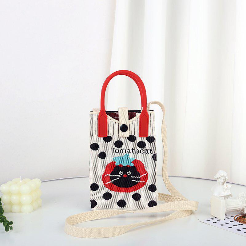 Korean Style Cute Heart Knitted Mini Crossbody & Shoulder Bag for Women