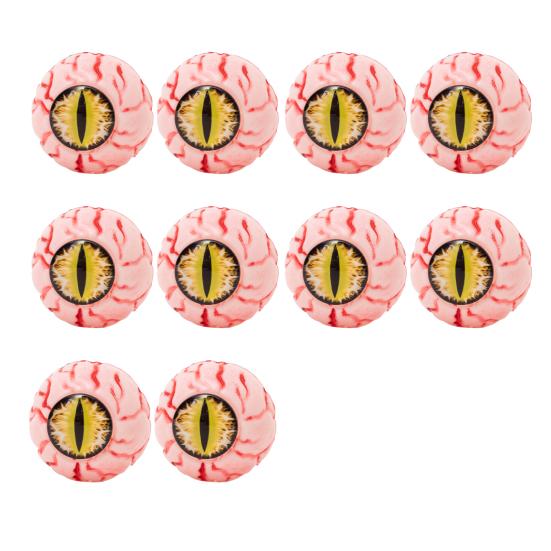 10 Pcs Halloween Fake Eyeballs Realistic Scary Plastic Bloodshot Eyeball In A Net Bag for Haunted House Halloween Party Decoration