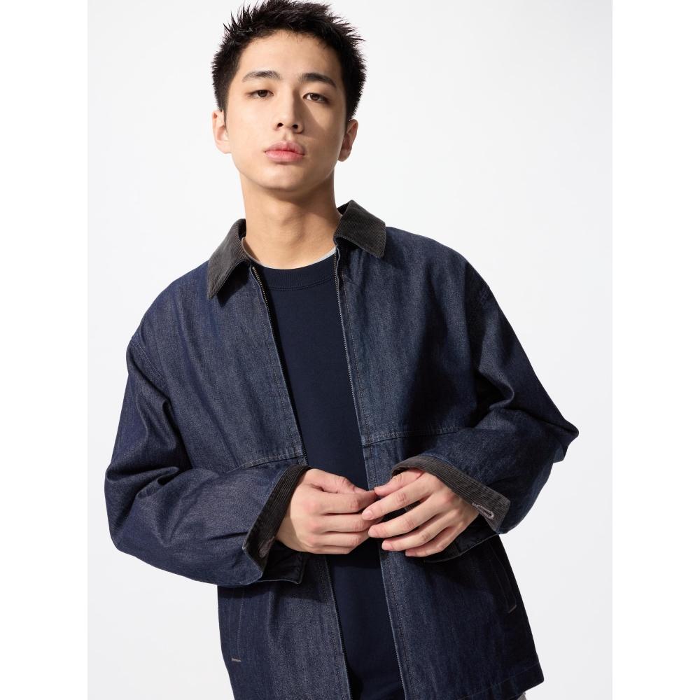 

Uniqlo Укороченный блузон на молнии Деним 68 BLUE/MEN S