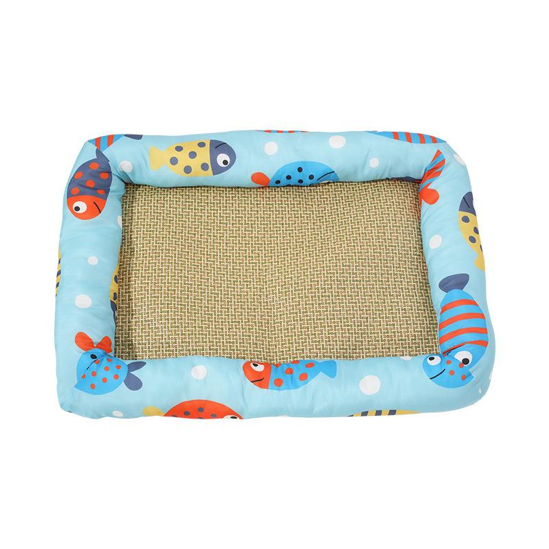 Sommer-Matratze Nest Haustiermatte Matte Kühl Atmungsaktiv Bettmatte Schlaf Kühlmatte Säumen Polyester Baumwollmatte