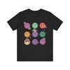 Mardi Gras Glückliches Gesicht Shirt Narrenhut Maskenballmaske Lilienblüte T-Shirt