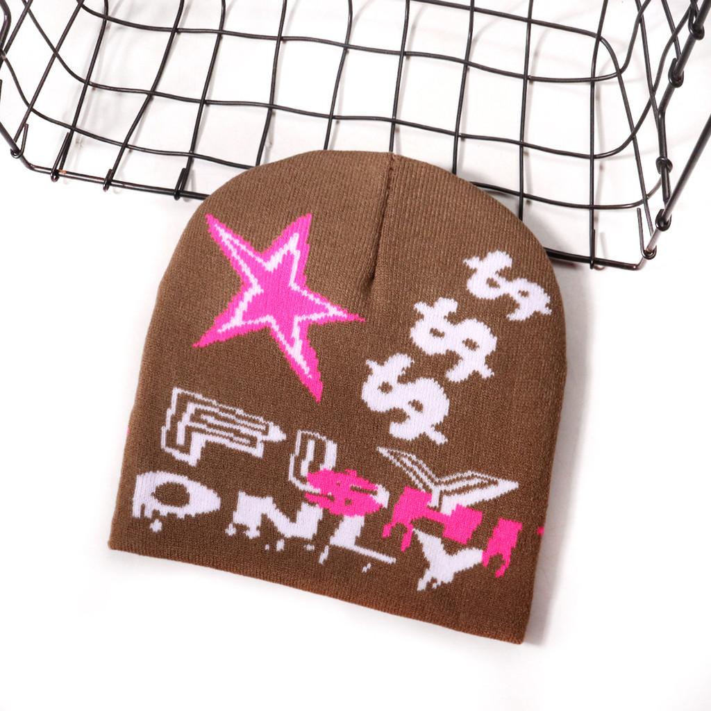 Style Knitted Urban Cap With Letter Embroidery For Autumn And Fashion Winter
