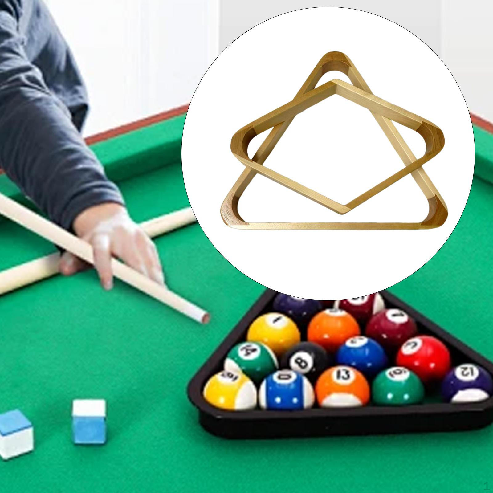 

Pool Ball Rack Wood Billiard Table Gatherer Triangle and Diamond Set for Room,