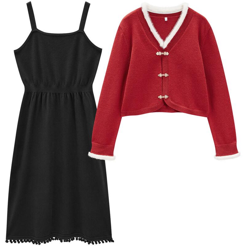 IEF Plus Size Elegant Knitted Skirt Set