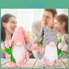 Adorable Gray And Pink Plush Tulip Doll For Mother's Day Birthday Home Decoration
