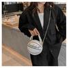 Trendy Letter Chain Basketball Bag New Fashion Korean Style Solid Color Simple Handheld Shoulder Bag for Women
