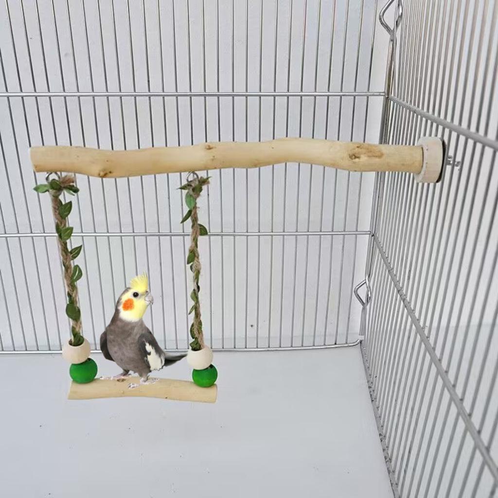 Bird Perch Stand for Parakeets Budgies and Cockatiels Multi Branch Design for Claw Grinding and Playtime Birdcages