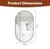 Modern Capsule Wall Mirror, Rounded Rectangle Bathroom Vanity Mirror, Horizontal Vertical Hanging, Black