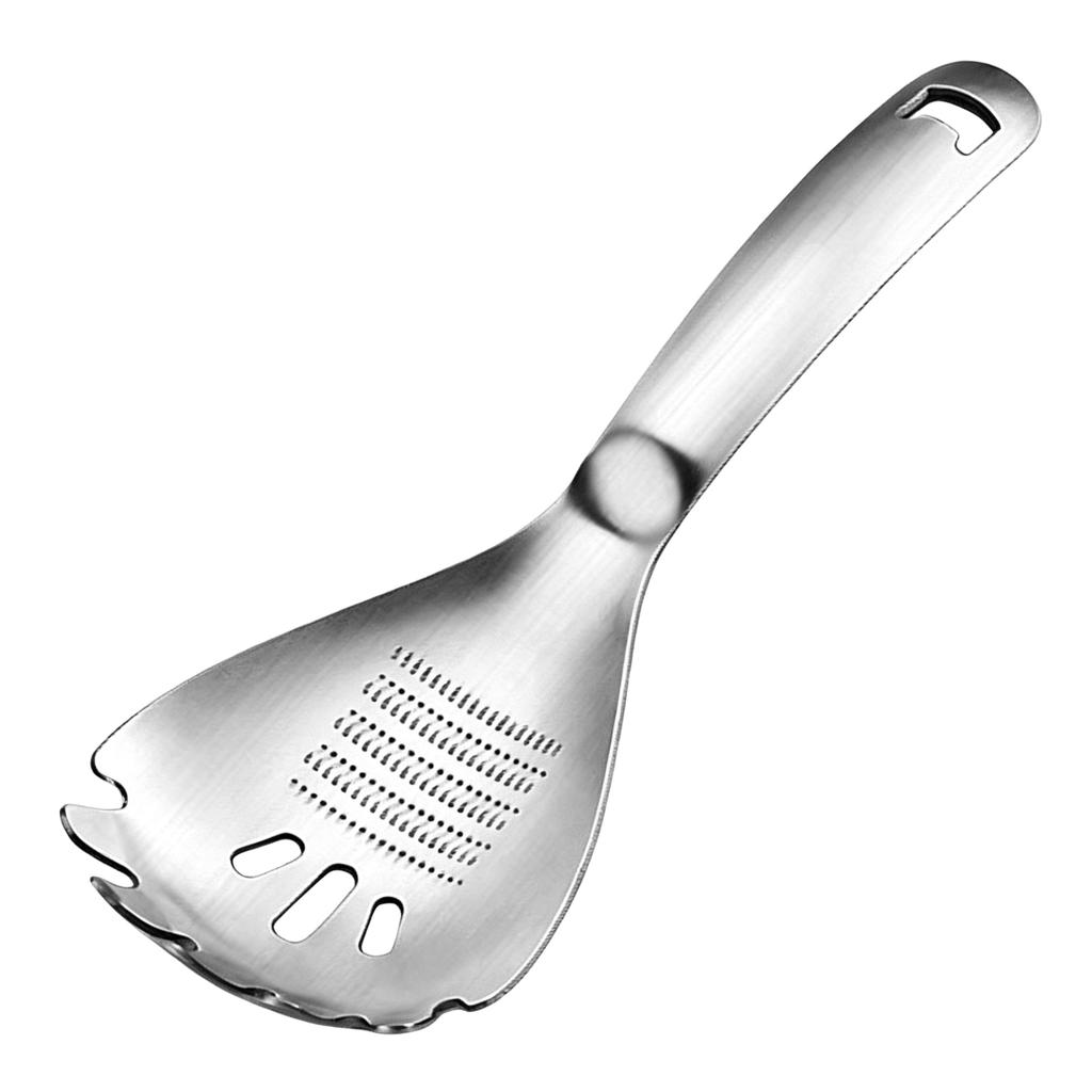 Stainless Steel Ginger Garlic Grater Multi-functional Grinding Spoon Egg, Soup Divider Kitchen Cooking Utensils Kitchen Supplies
