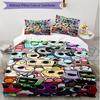 3pcs Duvet Cover Set (1*Duvet Cover + 2*Pillowcase, Without Core), Dandy's World Print Soft All‑Season Bedding Set, Home Bedroom Decor Gift