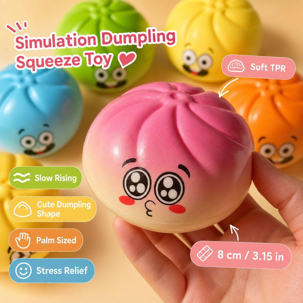 Soft Simulation Dumpling Squeeze Toy Cartoon Stress Squeeze Toy Release Anxiety Toys Home Use