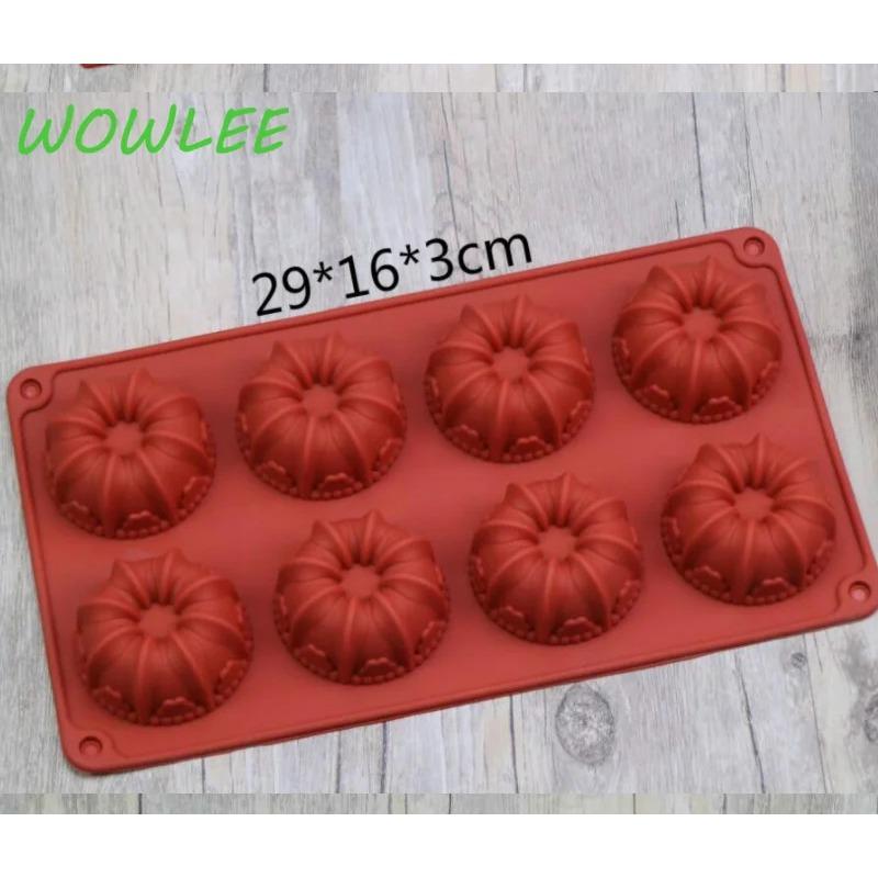 8cavity Flower Silicone Cupcake Oval Doughnut Mold MuffinChocolate Moulds for Baking Mini Dessert Kitchen DIY Cooking Tools Tray