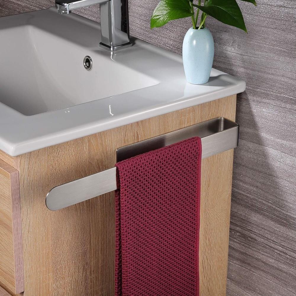 Single Rod Tissue Holder Self-adhesive Bath Towel Hanger Durable Towel Rack  Bathroom