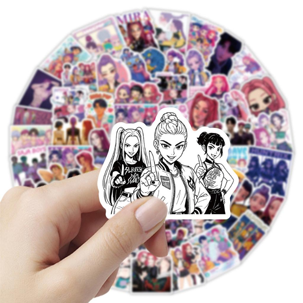 103pcs Suitcase Stickers Waterproof Stickers Scooter Computer Tablet Cartoon Decoration
