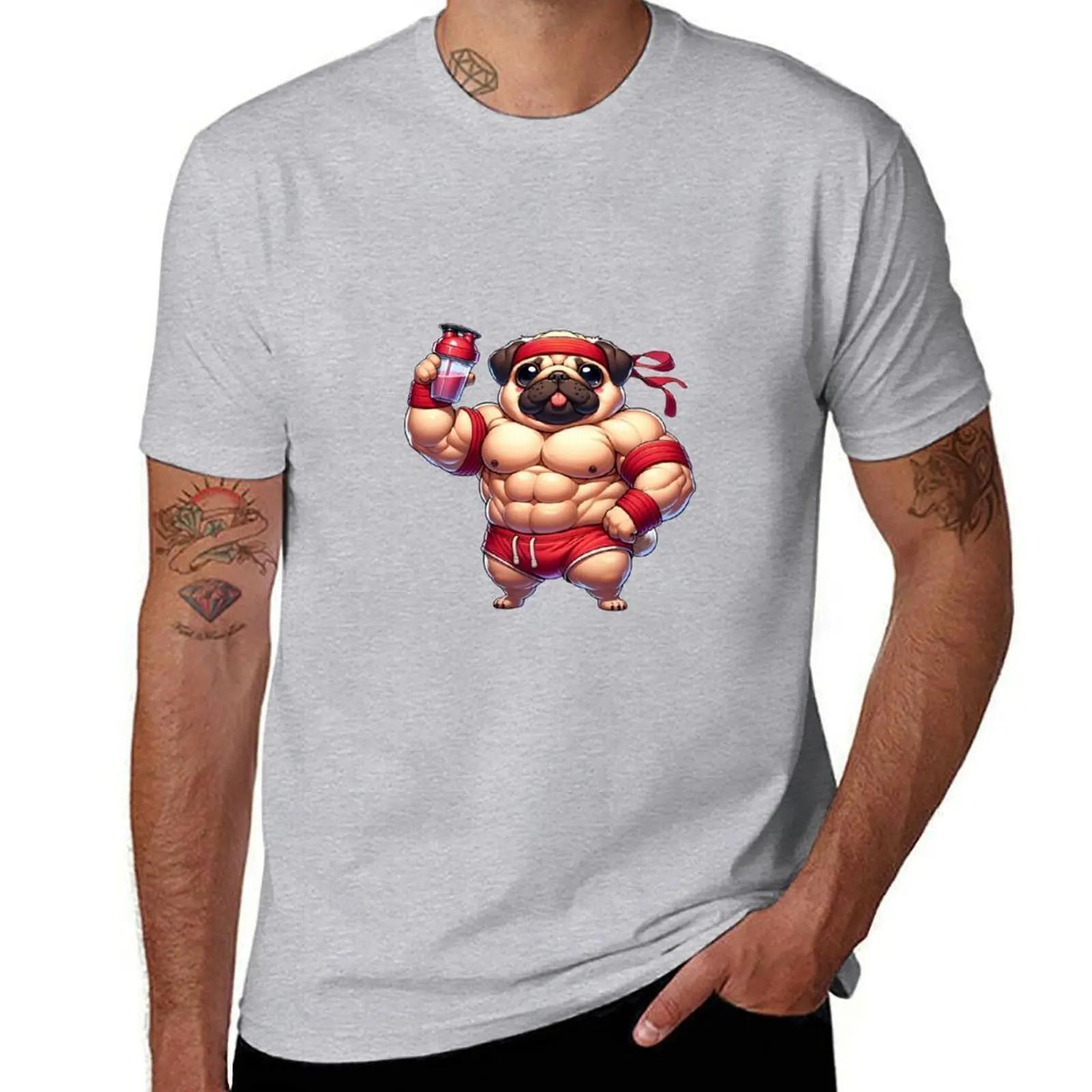

Funny Crazy Workout Pug Gift Idea TShirt funnys summer clothes boys whites Mens clothing S