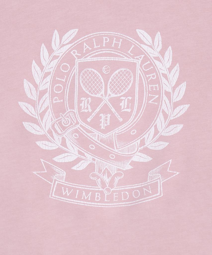 POLO RALPH LAUREN Wimbledon Crest Garment Dye Fleece Sweatshirt - Pink