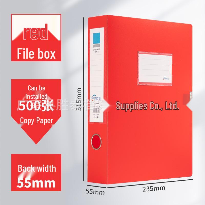 Thick A4 Plastic File Storage Box - Archive & Data Organizer