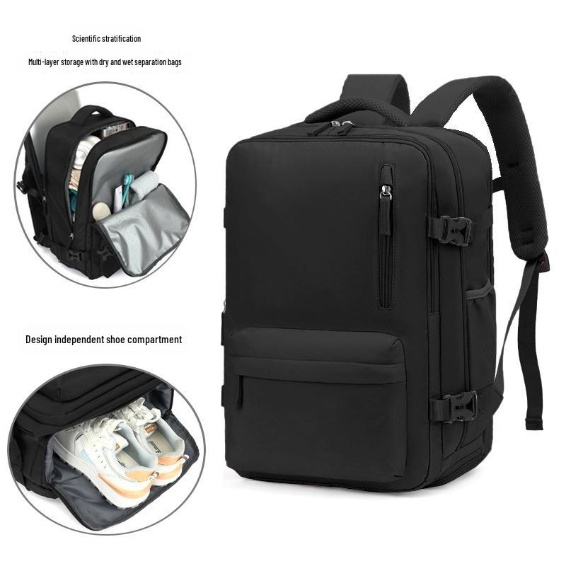 Unisex Expandable Travel Backpack with Large Capacity and Laptop Compartment