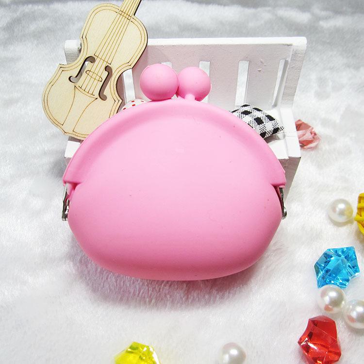 Cute Cartoon Silicone Coin Purse - Women's Mini Coin Bag with Soft Surface and Buckle Closure