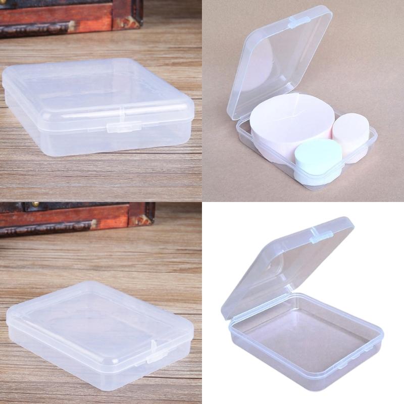 10pcs Powder Puff Boxes Transparent Makeup Sponge Holder Compact Design Storage Box For Easy Storage And Organization