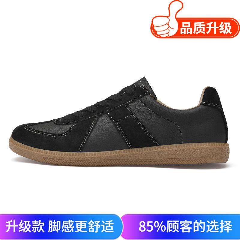 European and American men's shoes 2025 summer new light and comfortable lace-up board shoes soft sole leather surface waterproof and wear-resistant c