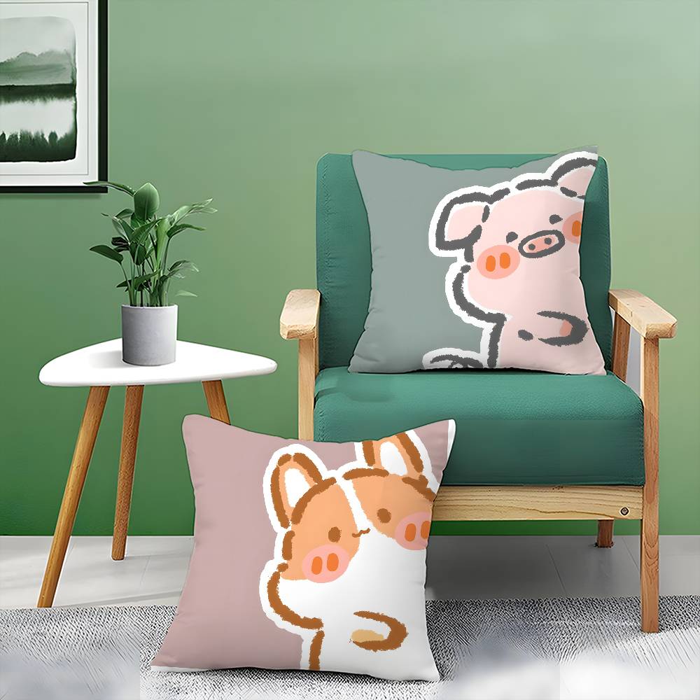 Surprise Animals In The Twelve Zodiac Signs Pillow Case Comfort Sofa Bed Silky elegant Invisible zipper Decorative cushion cover