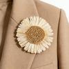 50 Stück Handgemachte Gänseblümchen 8 cm Künstliche Blumen Verzierungen DIY Zubehör für Strandhüte Kleidung Vorhangbinder Bastelbedarf