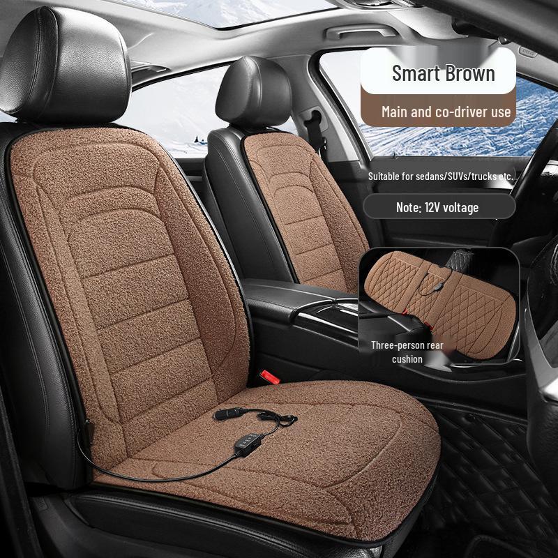 

USB Подушка з підігрівом для сидіння автомобіля та офісу - Одинарна електрична грілка для зими, Сумісна з вантажівками 12В/24В