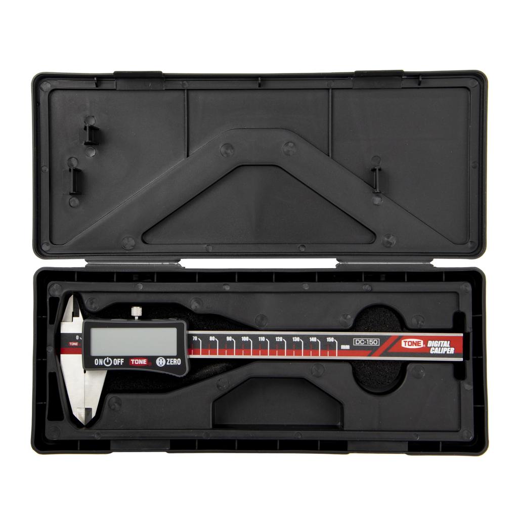 TONE Digital Overall Length Maximum Jaw Opening 150mm DC-150 Caliper, 235mm,