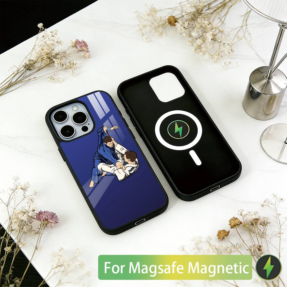 Jujitsu Judo Phone Case For iPhone17,16,15,14,13,12,11 Plus,Pro Magnetic For Magsafe Wireless Charging