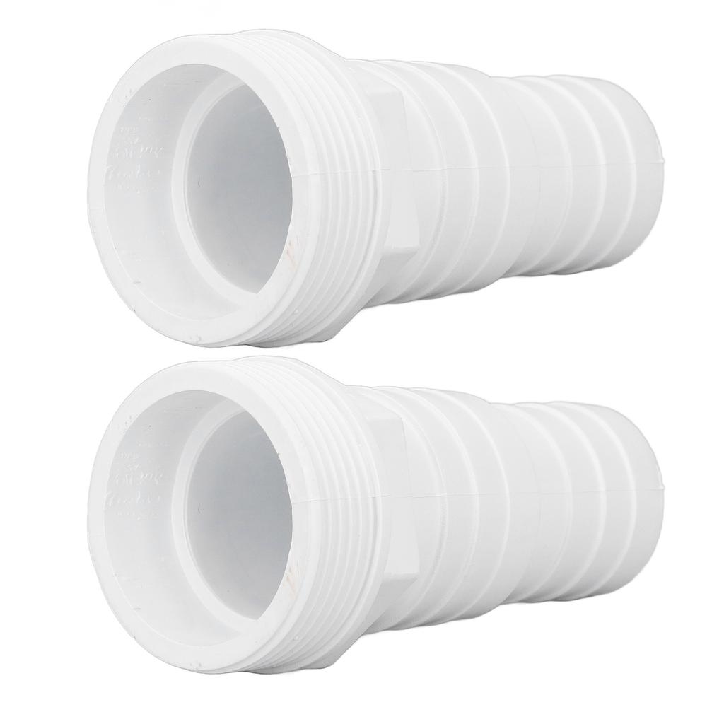 2pcs Pool Pump Hose Adapter 1‑1/2inch Male Thread Plastic Pool Filter Hose Adapter for Replacement