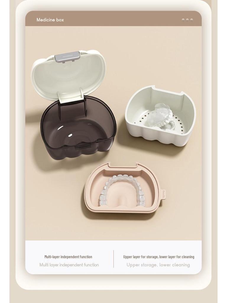 Portable Retainer Case: Large Silicone Box for Invisible Aligners, Dentures & Orthodontics