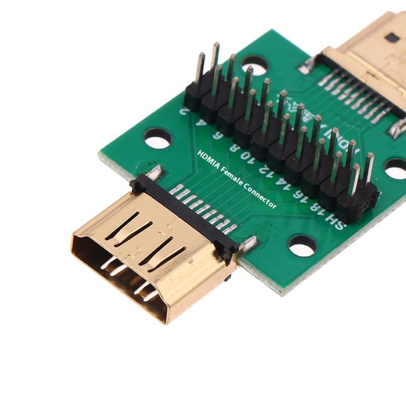 Hdmi A Type Male To Female Test Board Mini Connector With Board Pcb 2.54Mm Pitch Dp Hd A Female To Male Adapter Board