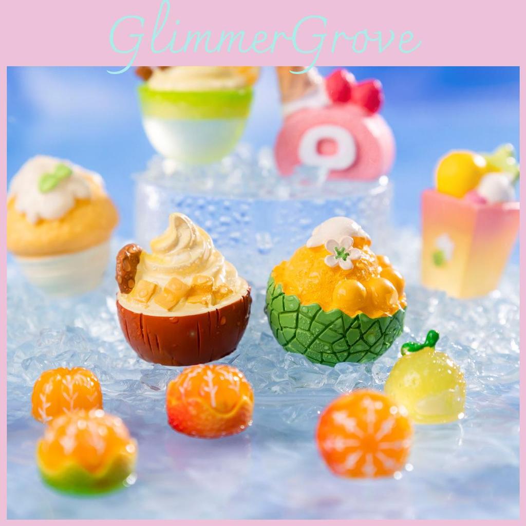 Creative Summer Ice Cream Resin Miniature Decorative Cup Set For Diy Projects