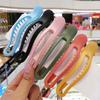Elegant Large Women Matte Candy Color Girls Duckbill Clip Face Wash Hairpin Plastic Hair Claw