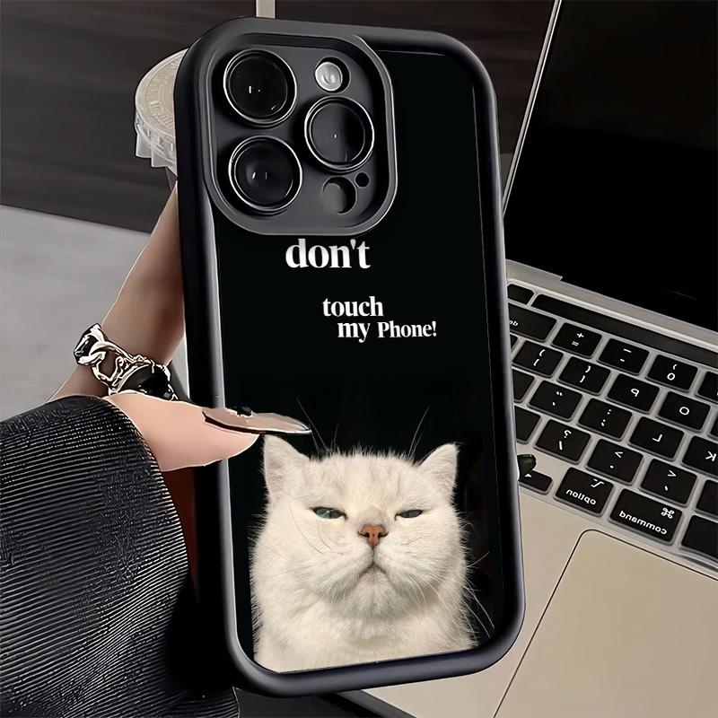 Phone Case for iPhone 17 Air 16E 15 16 Pro Max Funny Dont Touch My CallPhone Cover 14 Plus 13 12 Mini Soft Shell Silicone Fundas