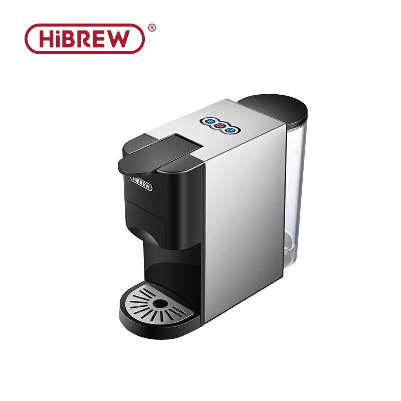 HiBREW Coffee Machine 5in1 Multiple Capsule Espresso Dolce Milk&Nespresso&ESE Pod&Powder Coffee Maker Stainless Metal H3A