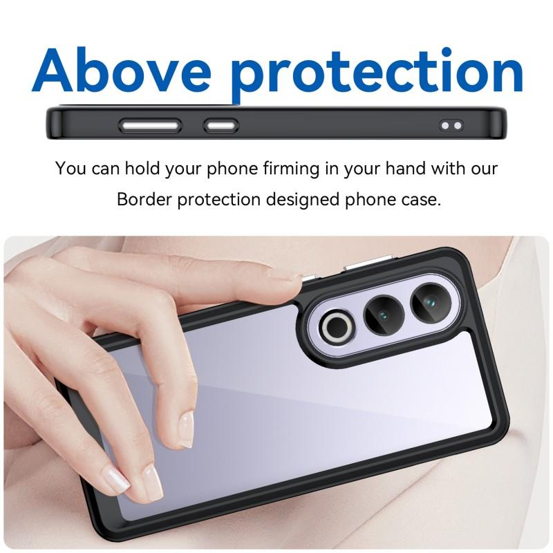For OnePlus Ace 3V 5G Phone Case WANLONFENG XC Series TPU Acrylic Cover with Tempered Glass (Big Lens Hole)