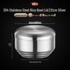 304 Stainless Steel Double-Layer Rice Bowl with Lid - Children's Anti-Scald Insulated Soup & Kimchi Dish, Korean Tableware.