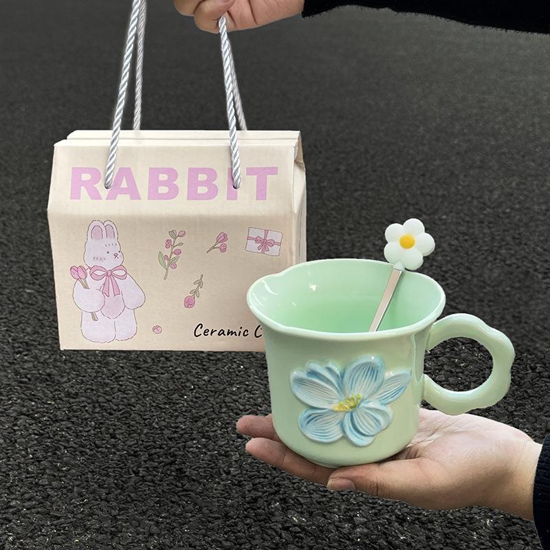 

Кружка с нишевым дизайном высокой ценности, милая керамическая чашка для девочек, подарки на день рождения, сувенир для лучшей подруги 401-500ml