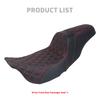 Two Up Driver Front Rear Cushion Seat Motorcycle Red/Blue/Orange Passenger Seat For Harley Touring Road Street Glide 2009-2023
