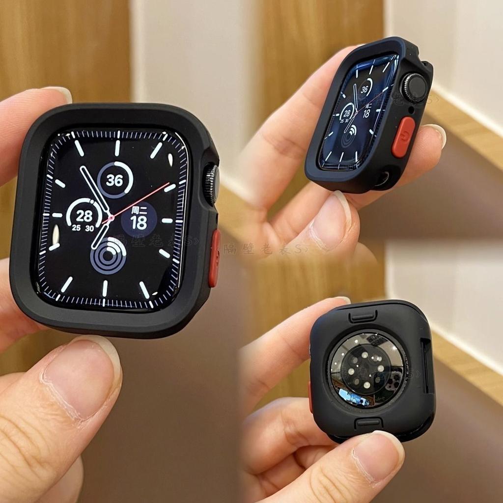 TPU Weiche Hülle für Apple Watch S10 - Weiche Hülle Sturzsicher Halbe Abdeckung ohne Glas Zweifarbige Abdeckung für iWatch10/9/8/7/6/5/4/3/2/1/Se/Ultra/ultra2