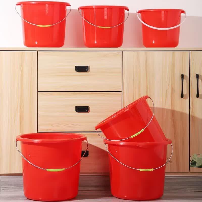 Si Gang 20L Red Plastic Bucket with Lid