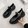 Hepburn style versatile platform thick heel Mary Jane women's shoes 2025 spring new fashion versatile bow French single shoes