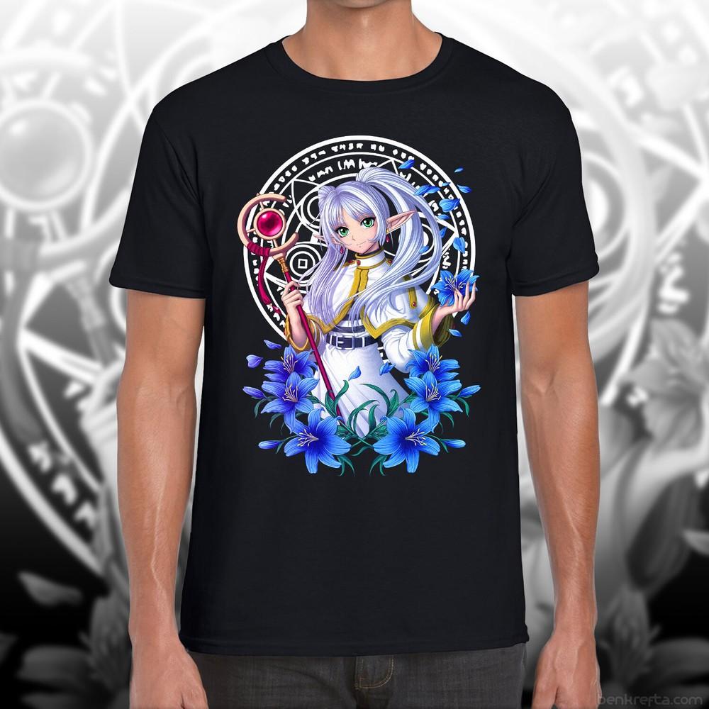 T Shirt Frieren Unisexga Mage Anime Tee Exclusive Black Tshirt Unisexs Unisexs S