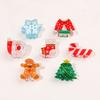 Strong Grip Hair Claw Christmas Themed Hair Clip Christmas Tree Gingerbread Man Snowflake Pattern
