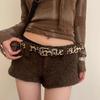 Xiaomi Y2K Retro Leopard Print Belt Fashionable Women's Punk Alloy Buckle Alloy Buckle PU Leather Decorated Belt