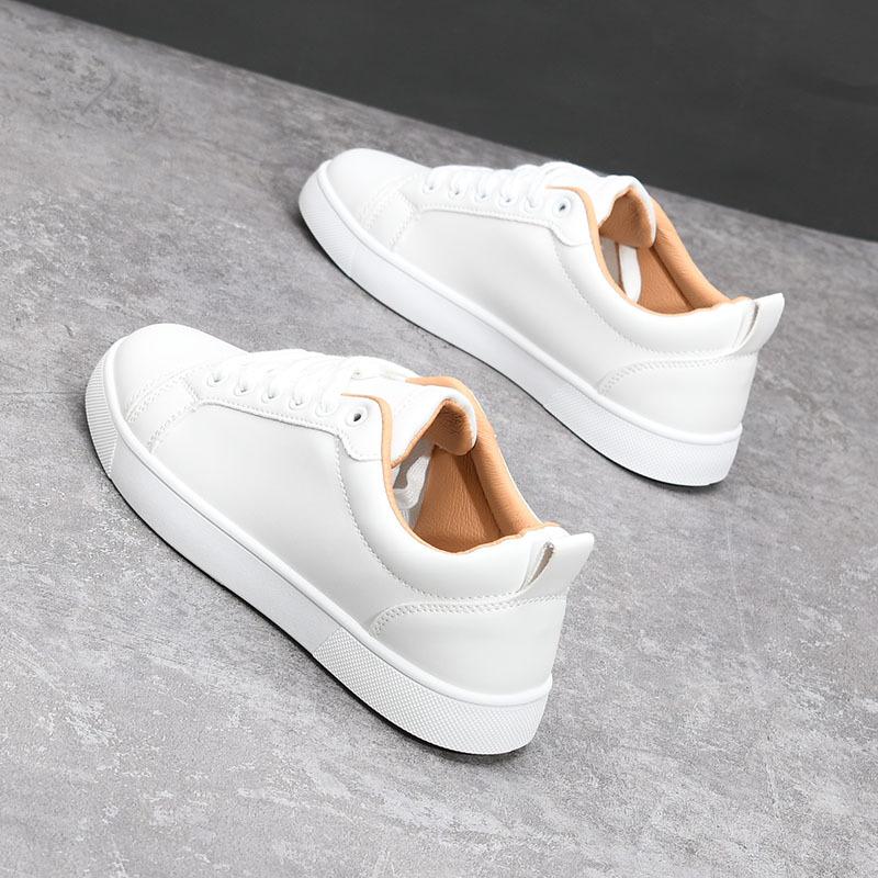 

Summer breathable white board shoes casual leather sports shoes wear-resistant deodorant tide shoes 39 белый