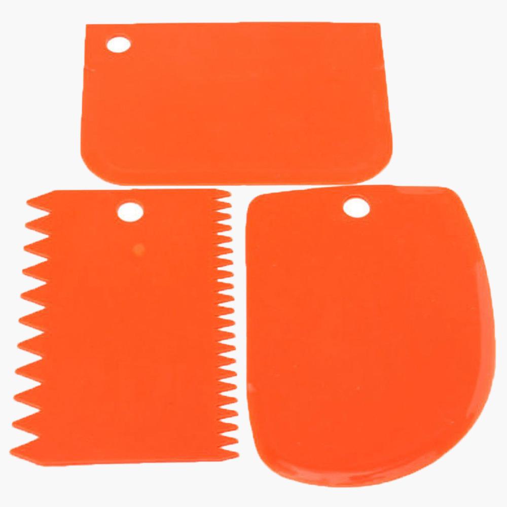 

Силиконовый скребок для кухонного ножа для теста и выпечки 3 шт. в ассортименте оранжевый